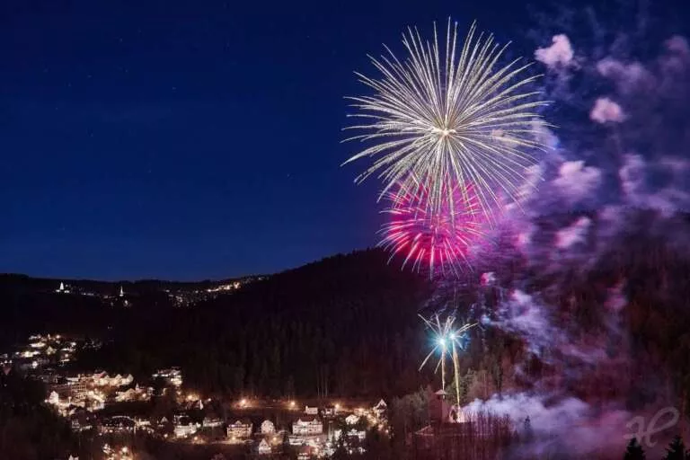 Feuerwerk in Triberg zu Silvester