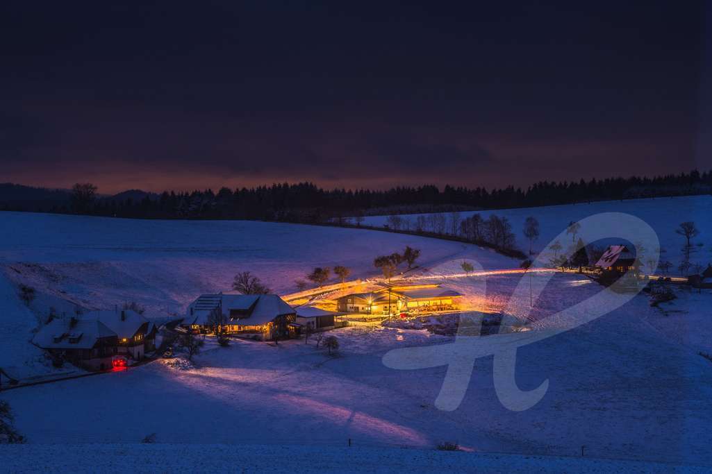 Winterabend Im Schwarzwald Heimatfotos