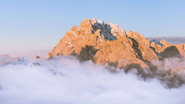 Monte Cristallo, Dolomiten mit Wolken