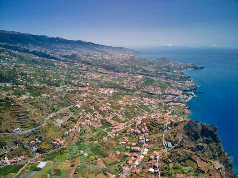 Blick von oben auf Funchal