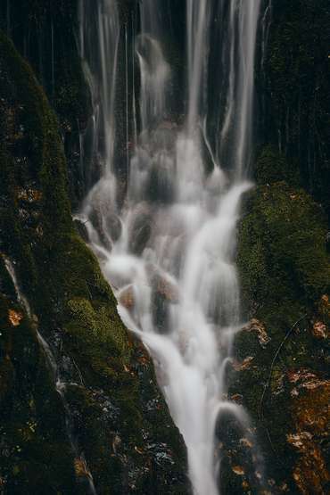 Wasserfall in einer Klamm im Berchtesgadener Land