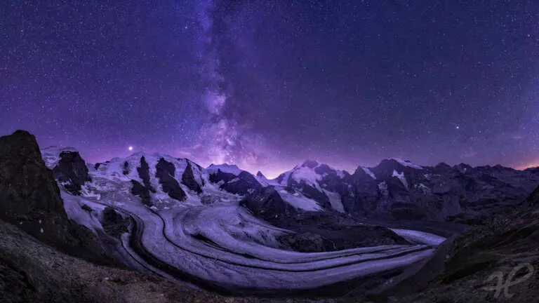 Sternenregen über dem Gletscher