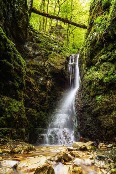 Wasserfall am Ende des Rulamanweges bei Bad Urach