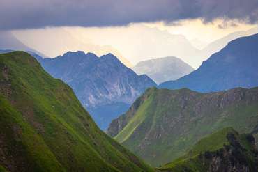 Gewitter über den bayerischen Alpen
