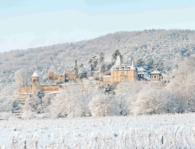 Das Haardter Schloss im Schnee