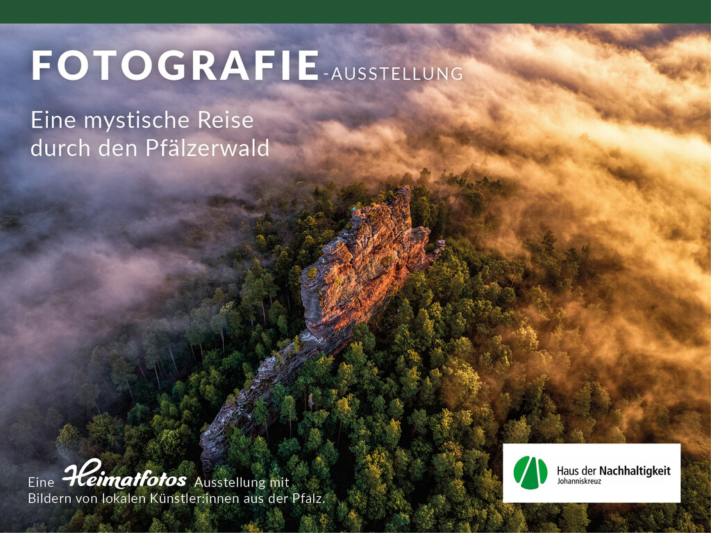 Titelbild zur Heimatfotos-Ausstellung "Mytische Reise durch den Pfälzerwald" im Haus der Nachhaltigkeit Johanniskreuz