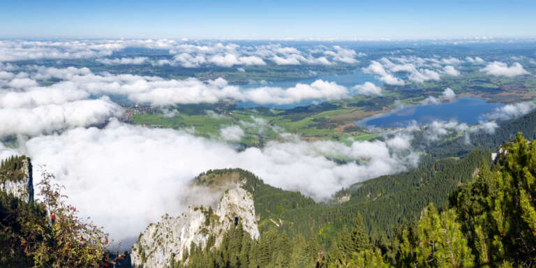 Panorama vom Tegelberg in die Seele des Ostallgäus