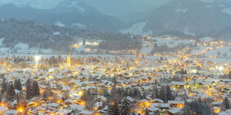 Oberstdorf im magischen Silvesterlicht