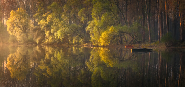 Windstiller Morgen am See