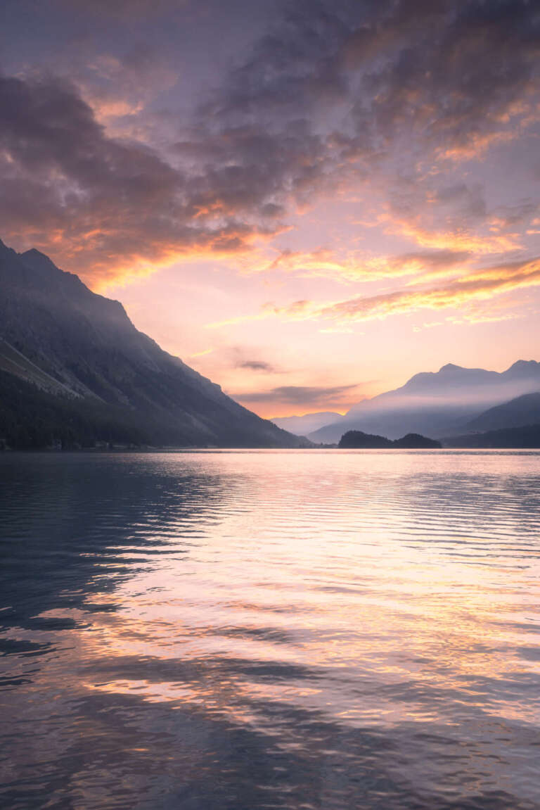 Sonnenaufgang am Silser See