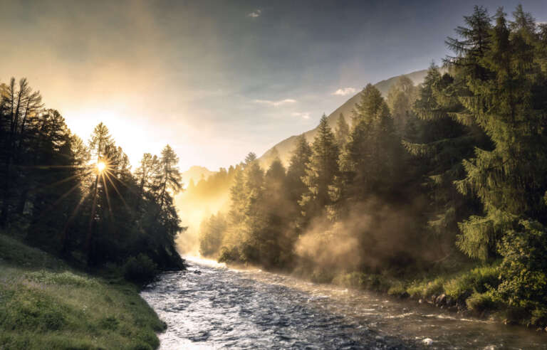 Sonnenaufgang im Engadin