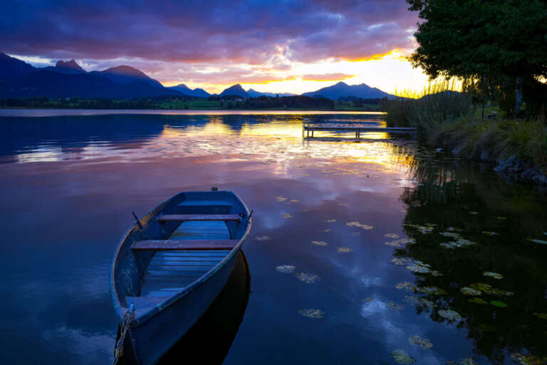 Sonnenuntergang am Hopfensee