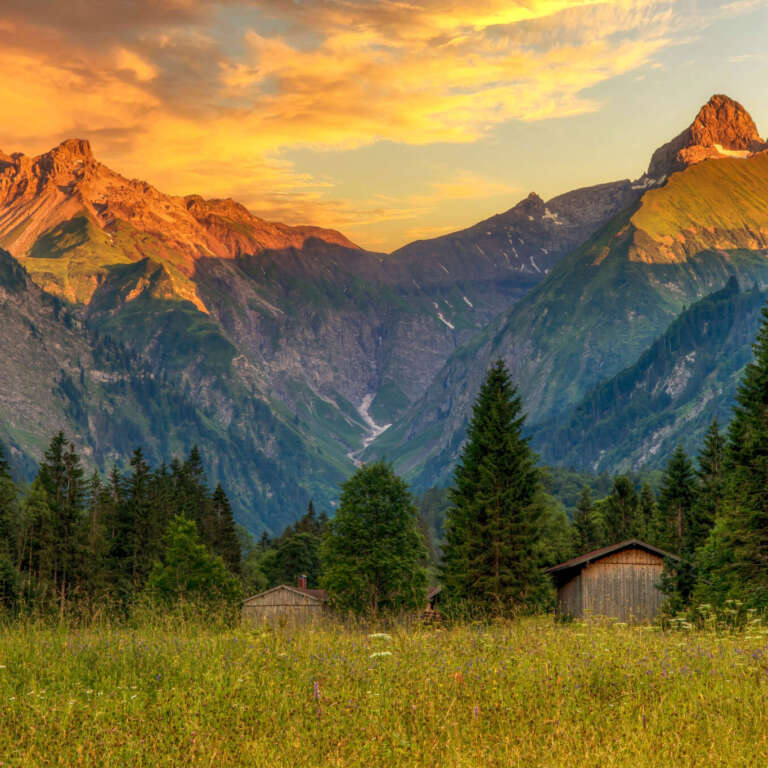 Glühende Trettachspitze und Kratzer