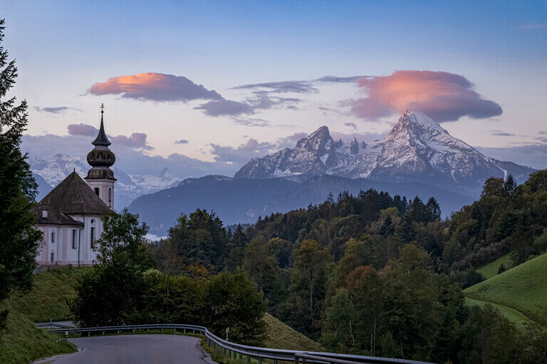 Wallfahrtskirche Maria Gern vor Watzmann