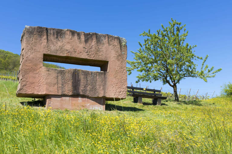 Der Durchblick am Muskateller-Rundwanderweg in Gleiszellen