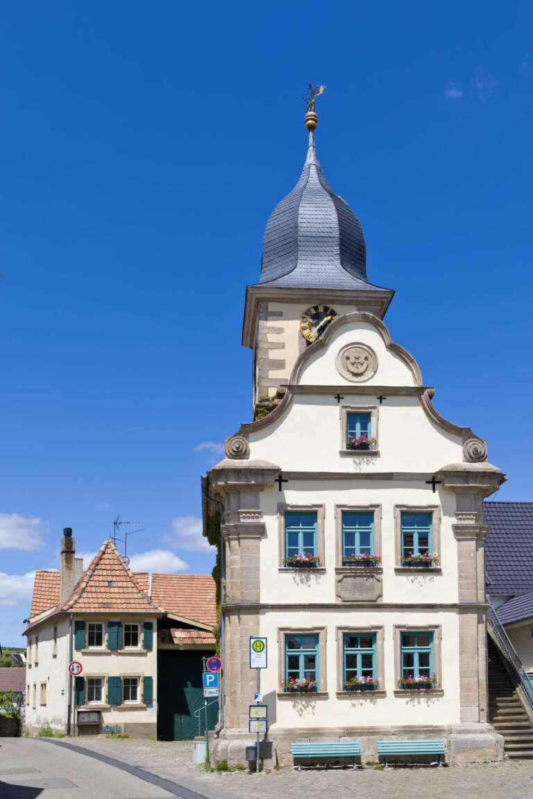 Das barocke Rathaus in Leistadt