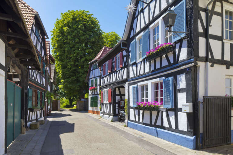 Fachwerkhäuser in der Ludwigstraße im Hinterstädtel von Jockgrim