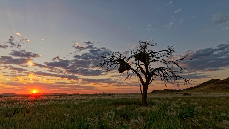 Namibianischer Sonnenuntergang