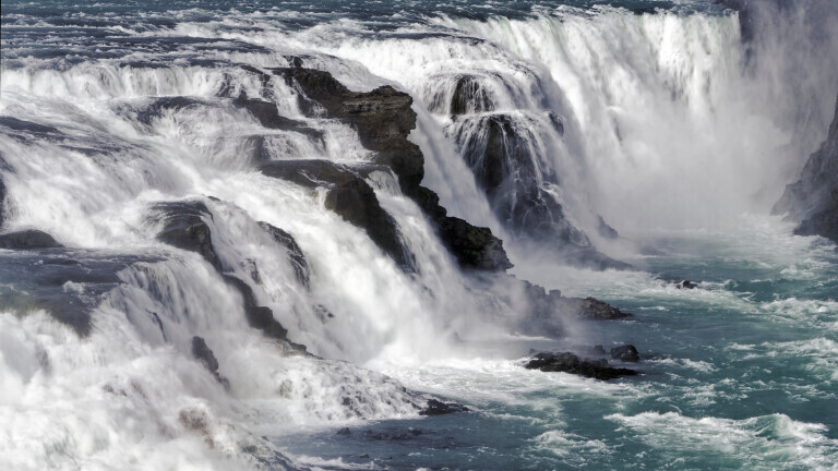 Gullfoss-Wasserfall auf Island