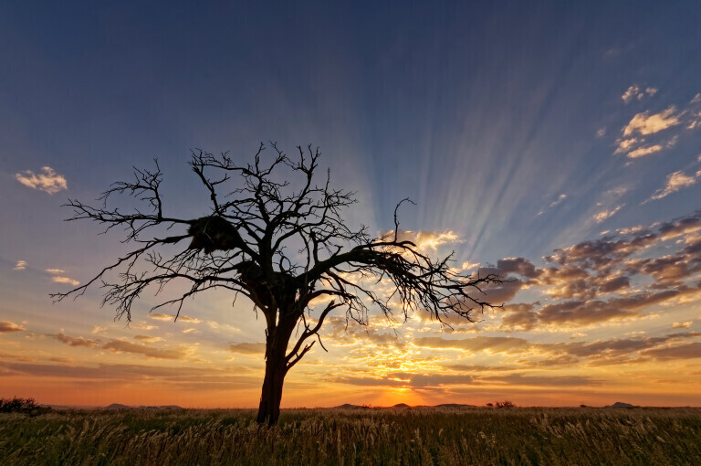 Namibianischer Sonnenuntergang